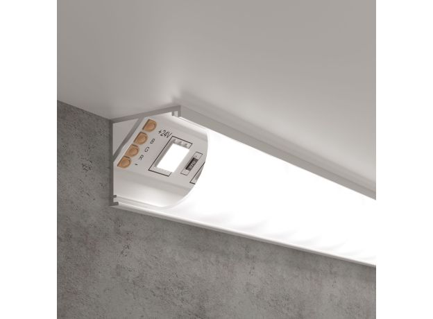 Угловой алюминиевый профиль для светодиодной ленты LL-2-ALP008