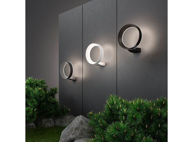 Уличный настенный светодиодный светильник Ring IP54 1710 TECHNO LED белый