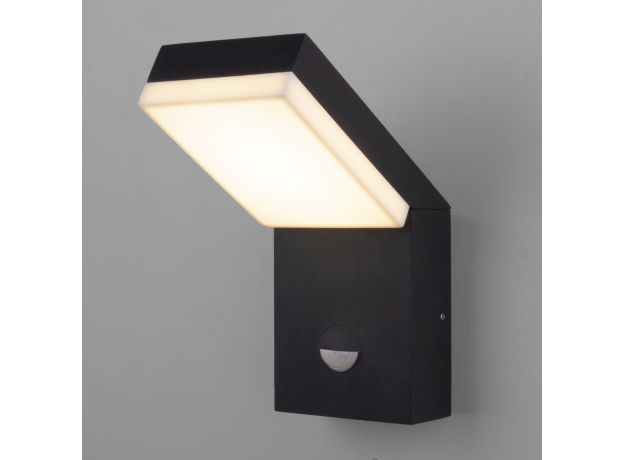 Уличный настенный светодиодный светильник Sensor IP54 с датчиком движения 1541 TECHNO LED черный