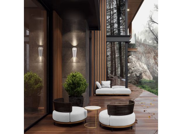 Уличный настенный светодиодный светильник Tronc IP54 1539 TECHNO LED белый