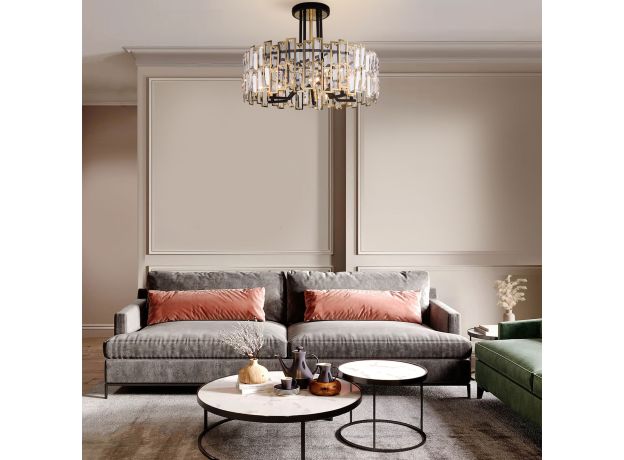 Умный потолочный светильник с хрусталем 339/5 Strotskis Smart (313/5)