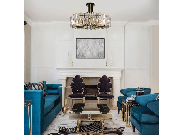 Умный потолочный светильник с хрусталем Bogate's Zolletta 339/8 339/8 Strotskis Smart (313/8)