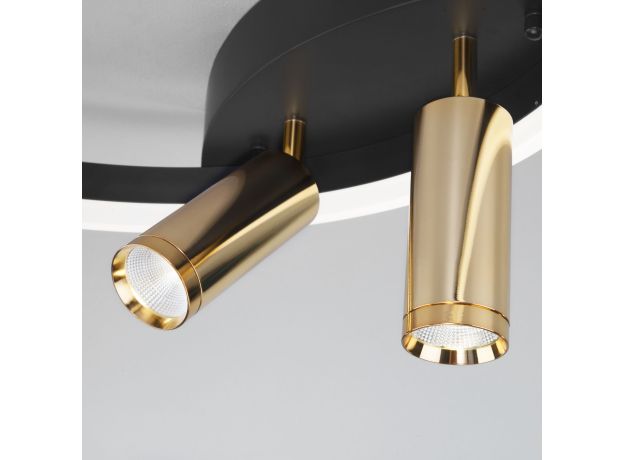 Умный потолочный светильник Eurosvet Luminari 90247/3 90247/3 черный/золото Smart
