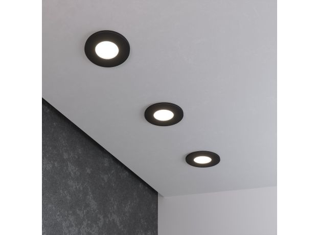 Встраиваемый точечный светильник 125 MR16 черный матовый