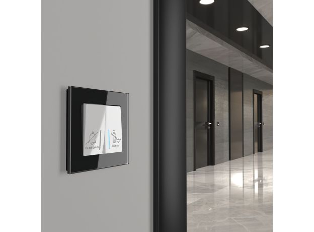 Выключатель двухклавишный для отелей (белый) W1120801