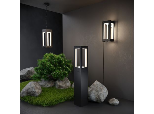 Уличный настенный светодиодный светильник Frame LED IP54 1527 TECHNO LED черный