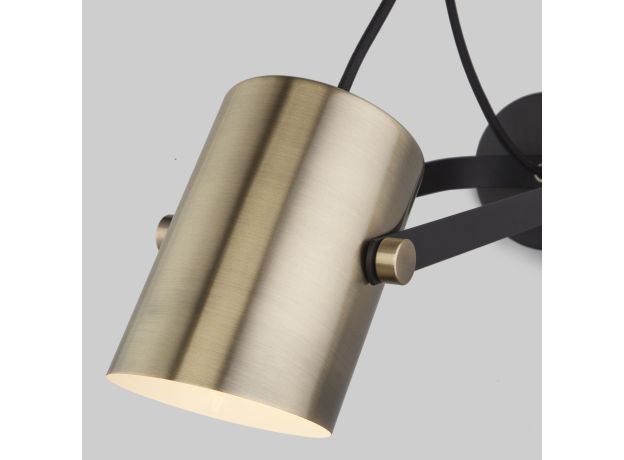 Настенный светильник с поворотным плафоном 20092/1 черный/античная бронза