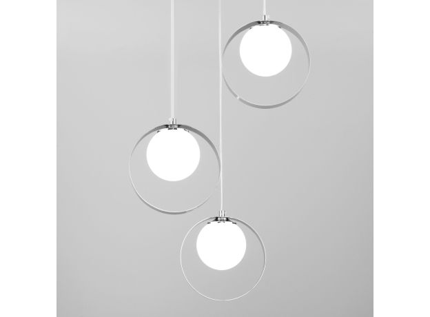 Подвесной светильник со стеклянными плафонами 50205/3 хром