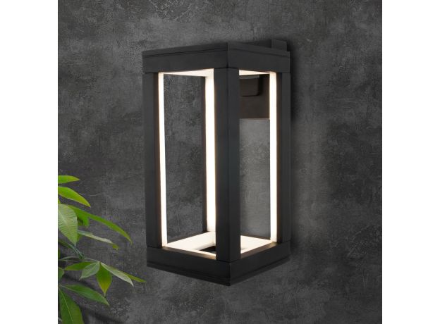Уличный настенный светодиодный светильник Frame LED IP54 1527 TECHNO LED черный
