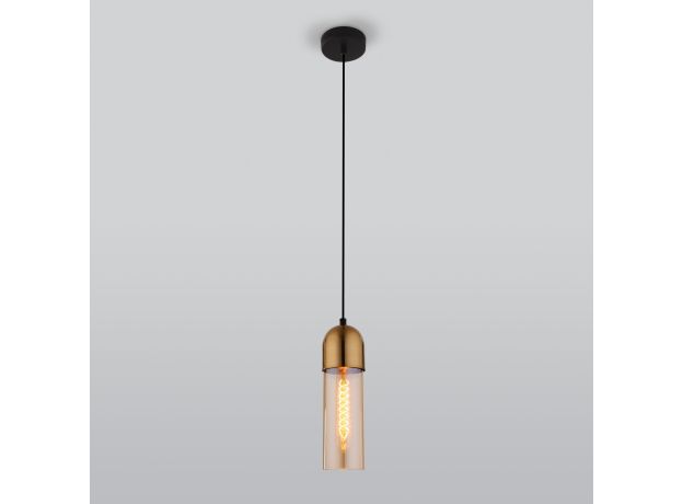 Подвесной светильник со стеклянным плафоном 50180/1 янтарный