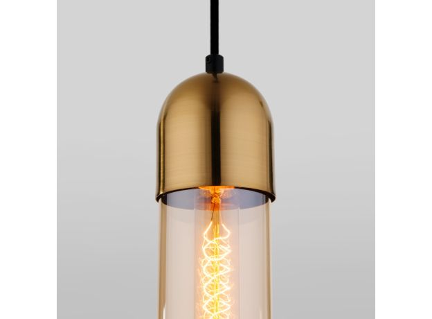Подвесной светильник со стеклянным плафоном 50180/1 янтарный
