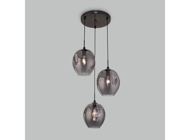 Подвесной светильник со стеклянными плафонами 50195/3 черный жемчуг