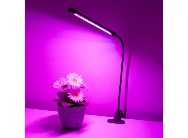 Светильник для растений на прищепке 8 Вт FT-004 чёрный