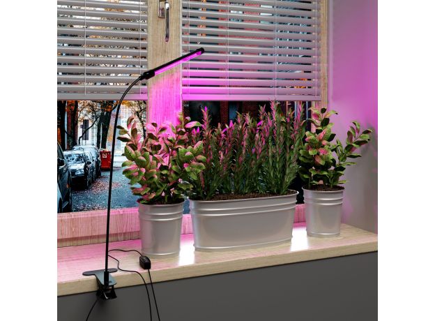 Светильник для растений на прищепке 8 Вт FT-004 чёрный