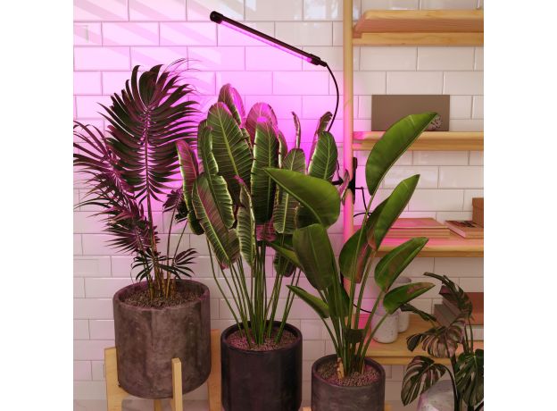 Светильник для растений на прищепке 8 Вт FT-004 чёрный