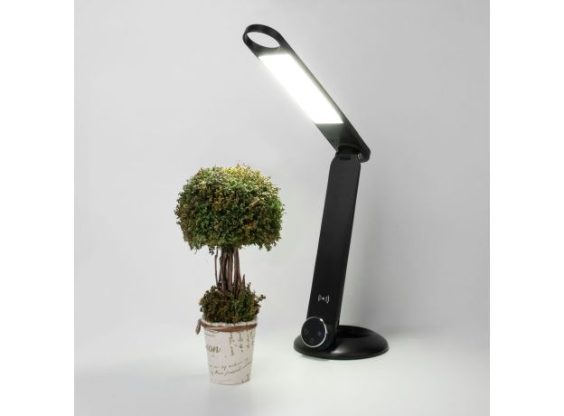 Светодиодная настольная лампа с беспроводной зарядкой 80428/1 черный