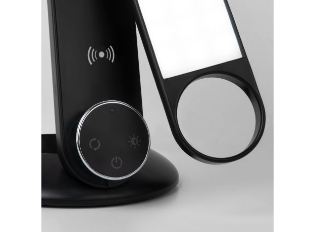 Светодиодная настольная лампа с беспроводной зарядкой 80428/1 черный