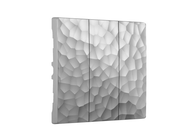 Набор клавиш для выключателя трехклавишного (Hammaer серебряный) W1239006