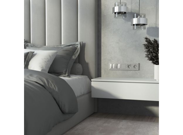 Набор клавиш для выключателя трехклавишного (Hammaer серебряный) W1239006