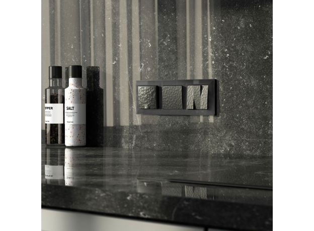 Набор клавиш для выключателя трехклавишного (Hammar черный) W1239008