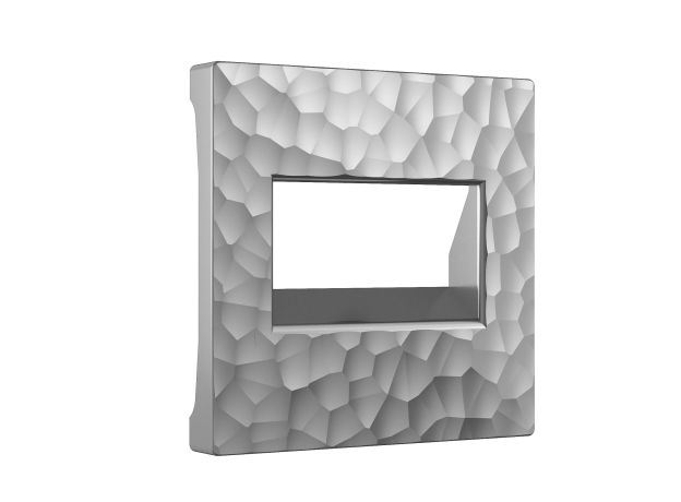 Накладка для двойной розетки Еthernet RJ-45 (Hammaer серебряный) W1291106