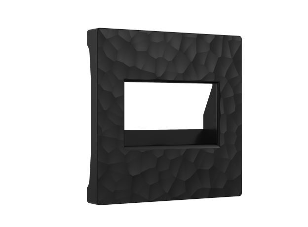 Накладка для двойной розетки Еthernet RJ-45 (Hammar черный) W1291108