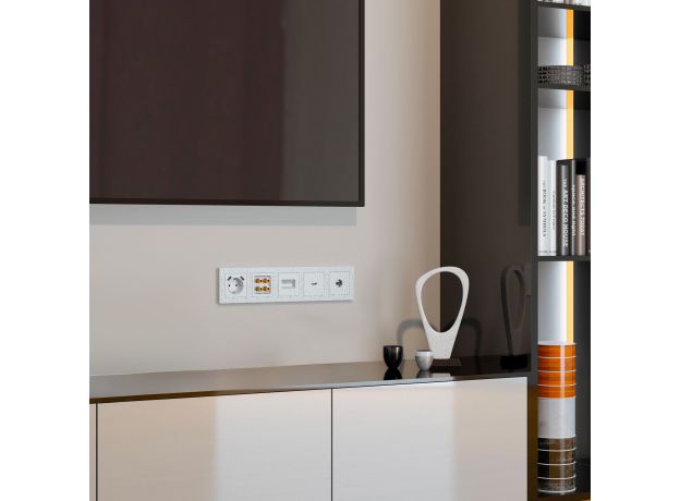 Накладка для розетки USB (Hammer белый) W1279501