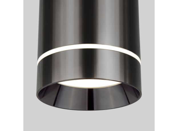 Накладной потолочный светодиодный светильник DLR021 9W 4200K Черный жемчуг