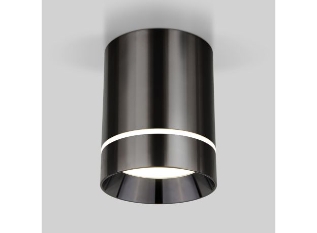 Накладной потолочный светодиодный светильник DLR021 9W 4200K Черный жемчуг