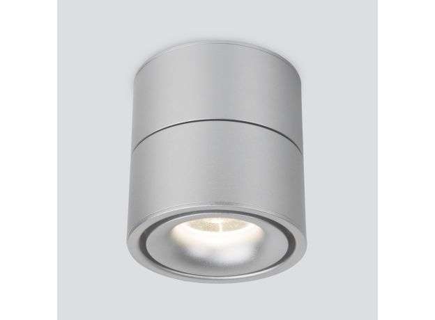 Накладной потолочный светодиодный светильник DLR031 15W 4200K 3100 серебро матовый