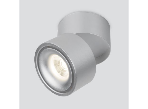 Накладной потолочный светодиодный светильник DLR031 15W 4200K 3100 серебро матовый