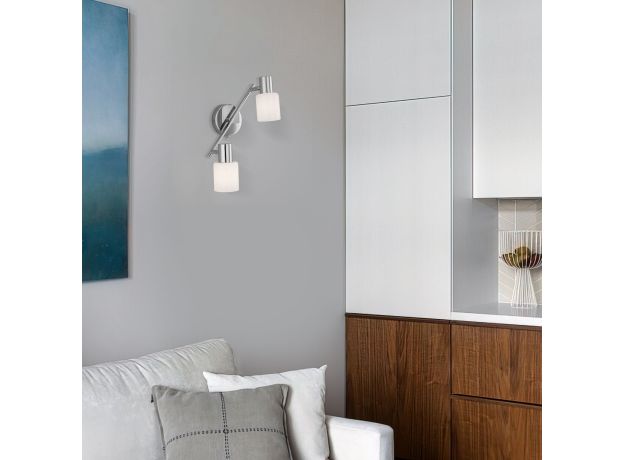 Настенный светильник с поворотными плафонами 20089/2 хром