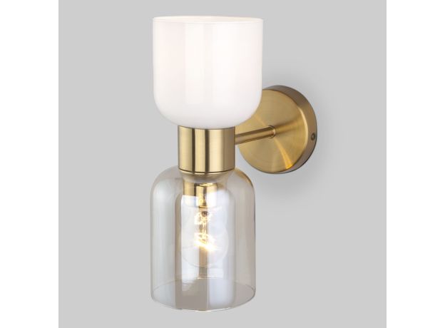 Настенный светильник со стеклянными плафонами 60118/2 латунь