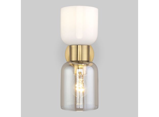 Настенный светильник со стеклянными плафонами 60118/2 латунь