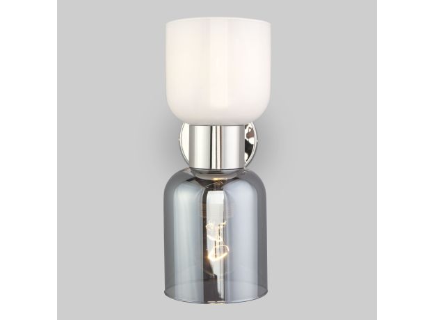 Настенный светильник со стеклянными плафонами 60118/2 никель