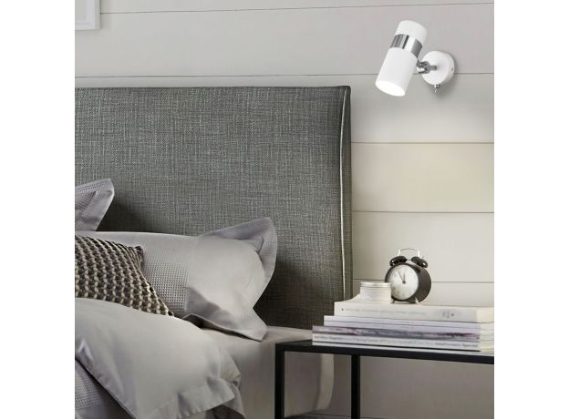 Настенный светильник с поворотным плафоном 20096/1 белый/ хром