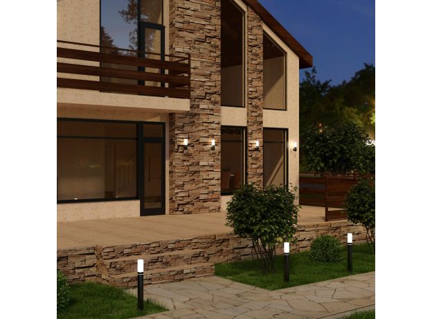 Настенный светодиодный светильник cерый IP54 1534 TECHNO LED