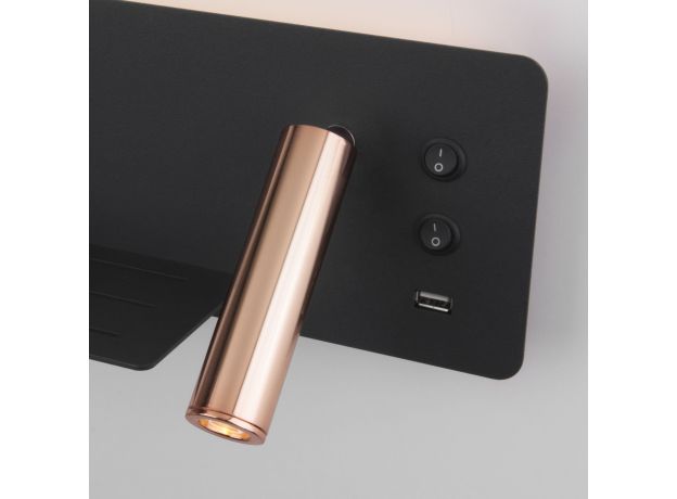 Настенный светодиодный светильник Fant L LED чёрный/золото MRL LED 1113