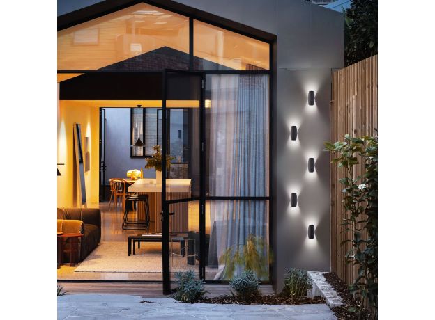 Настенный светодиодный светильник Taco чёрный IP54 1632 TECHNO LED