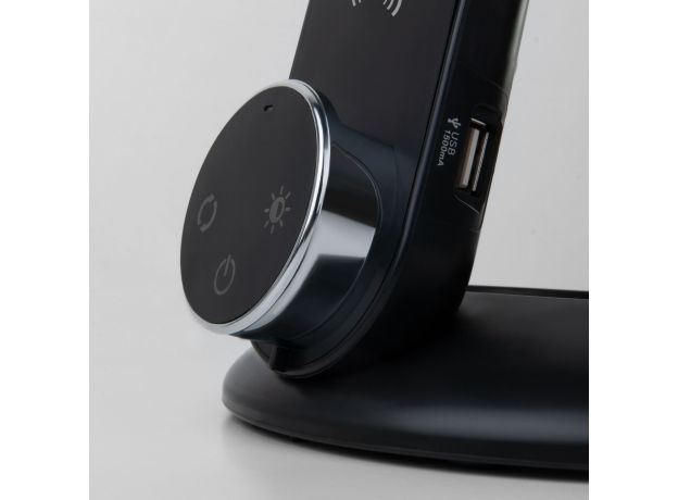 Светодиодная настольная лампа с беспроводной зарядкой 80428/1 черный