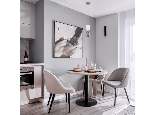 Подвесной светильник со стеклянным плафоном 50118/1 никель