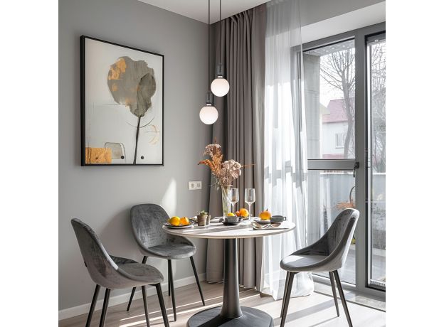 Подвесной светильник со стеклянным плафоном 50151/1 черный жемчуг