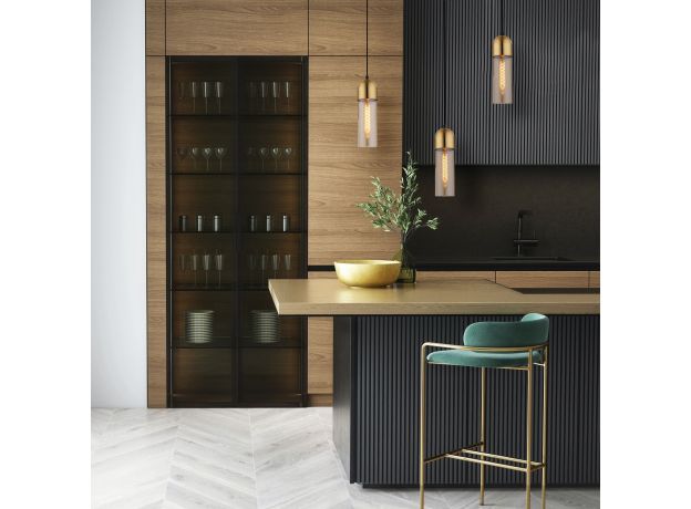 Подвесной светильник со стеклянным плафоном 50180/1 янтарный