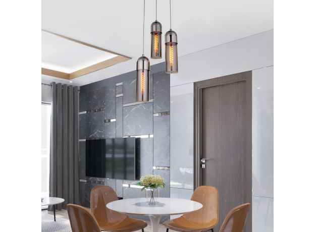 Подвесной светильник со стеклянными плафонами 50180/3 дымчатый