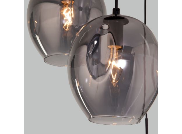 Подвесной светильник со стеклянными плафонами 50195/3 черный жемчуг