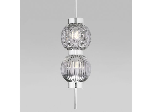 Подвесной светильник со стеклянными плафонами 50186/2 хром