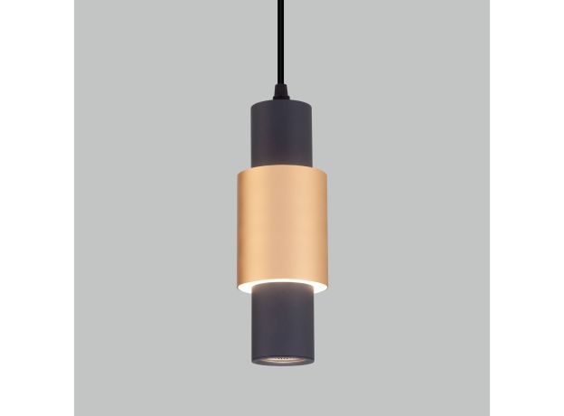 Подвесной светодиодный светильник 50204/1 LED черный/матовое золото
