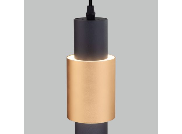Подвесной светодиодный светильник 50204/1 LED черный/матовое золото
