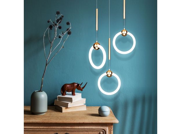 Подвесной светодиодный светильник 90165/1 золото