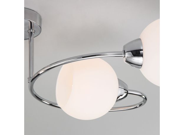 Потолочная люстра со стеклянными плафонами 30136/4 хром